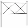 Black metal headboard 107 cm by vidaXL, Headboards and footboards - Ref: Foro24-376532, Price: 39,20 €, Discount: %