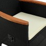 Set comedor de jardín 7 piezas ratán sintético y madera negro de vidaXL, Conjuntos de jardín - Ref: Foro24-48013, Precio: 713...