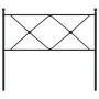 Black metal headboard 107 cm by vidaXL, Headboards and footboards - Ref: Foro24-376532, Price: 39,20 €, Discount: %