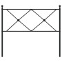 Cabecero de metal negro 107 cm de vidaXL, Cabeceros y pies de cama - Ref: Foro24-376532, Precio: 39,76 €, Descuento: %