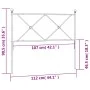Black metal headboard 107 cm by vidaXL, Headboards and footboards - Ref: Foro24-376532, Price: 39,20 €, Discount: %