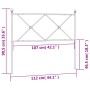 Cabecero de metal negro 107 cm de vidaXL, Cabeceros y pies de cama - Ref: Foro24-376532, Precio: 39,76 €, Descuento: %