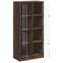 Aparador alto con puertas madera roble marrón 68x37x142 cm de vidaXL, Aparadores - Ref: Foro24-3295863, Precio: 125,03 €, Des...
