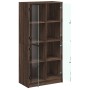 Aparador alto con puertas madera roble marrón 68x37x142 cm de vidaXL, Aparadores - Ref: Foro24-3295863, Precio: 126,20 €, Des...