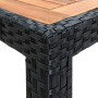 Set comedor de jardín 7 piezas ratán sintético y madera negro de vidaXL, Conjuntos de jardín - Ref: Foro24-48013, Precio: 713...
