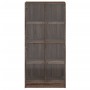 Aparador alto con puertas madera roble marrón 68x37x142 cm de vidaXL, Aparadores - Ref: Foro24-3295863, Precio: 126,20 €, Des...