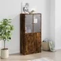Aparador alto con puertas madera roble ahumado 68x37x142 cm de vidaXL, Aparadores - Ref: Foro24-3295868, Precio: 133,38 €, De...