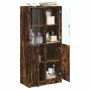 Aparador alto con puertas madera roble ahumado 68x37x142 cm de vidaXL, Aparadores - Ref: Foro24-3295868, Precio: 133,38 €, De...