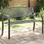 Banco de jardín de acero negro 119 cm de vidaXL, Bancos de jardín - Ref: Foro24-4002827, Precio: 140,40 €, Descuento: %