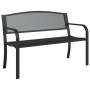 Banco de jardín de acero negro 119 cm de vidaXL, Bancos de jardín - Ref: Foro24-4002827, Precio: 140,40 €, Descuento: %