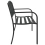 Banco de jardín de acero negro 119 cm de vidaXL, Bancos de jardín - Ref: Foro24-4002827, Precio: 140,40 €, Descuento: %