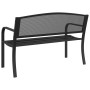 Banco de jardín de acero negro 119 cm de vidaXL, Bancos de jardín - Ref: Foro24-4002827, Precio: 140,40 €, Descuento: %