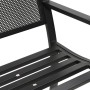 Banco de jardín de acero negro 119 cm de vidaXL, Bancos de jardín - Ref: Foro24-4002827, Precio: 140,40 €, Descuento: %