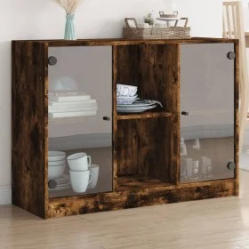 Aparador madera de ingeniería roble ahumado 102x37x75,5 cm de vidaXL, Aparadores - Ref: Foro24-3295875, Precio: 96,11 €, Desc...