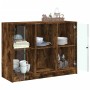 Aparador madera de ingeniería roble ahumado 102x37x75,5 cm de vidaXL, Aparadores - Ref: Foro24-3295875, Precio: 97,26 €, Desc...