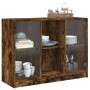 Aparador madera de ingeniería roble ahumado 102x37x75,5 cm de vidaXL, Aparadores - Ref: Foro24-3295875, Precio: 97,26 €, Desc...