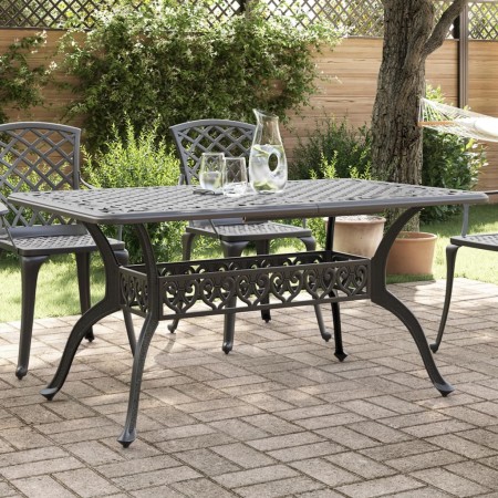 Mesa de jardín aluminio fundido negro 150x90x72 cm de vidaXL, Mesas de jardín - Ref: Foro24-4002804, Precio: 500,69 €, Descue...