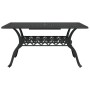 Mesa de jardín aluminio fundido negro 150x90x72 cm de vidaXL, Mesas de jardín - Ref: Foro24-4002804, Precio: 500,69 €, Descue...