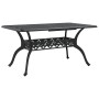 Mesa de jardín aluminio fundido negro 150x90x72 cm de vidaXL, Mesas de jardín - Ref: Foro24-4002804, Precio: 500,69 €, Descue...