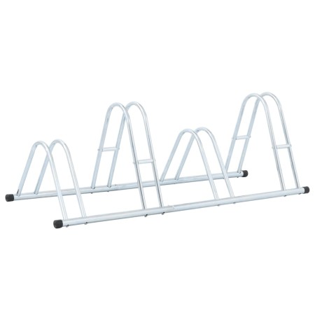 Soporte para 4 bicicletas suelo independiente acero galvanizado de vidaXL, Bases y soportes para almacenar bicicletas - Ref: ...