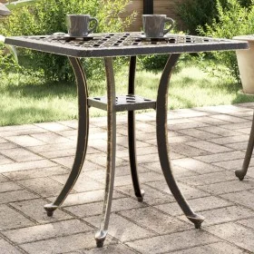 Mesa de jardín aluminio fundido bronce 53x53x53 cm de vidaXL, Mesas de jardín - Ref: Foro24-4002819, Precio: 67,86 €, Descuen...