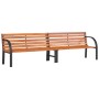 Banco de jardín madera acero con recubrimiento en polvo marrón de vidaXL, Bancos de jardín - Ref: Foro24-366539, Precio: 301,...