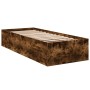Estructura de cama madera de ingeniería roble humo 75x190 cm de vidaXL, Camas y somieres - Ref: Foro24-841990, Precio: 76,86 ...