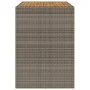 Mesa alta jardín superficie madera ratán PE gris 145x80x110 cm de vidaXL, Mesas de jardín - Ref: Foro24-368699, Precio: 250,9...