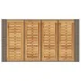 Mesa alta jardín superficie madera ratán PE gris 145x80x110 cm de vidaXL, Mesas de jardín - Ref: Foro24-368699, Precio: 250,9...