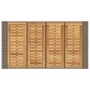Mesa alta jardín superficie madera ratán PE gris 145x80x110 cm de vidaXL, Mesas de jardín - Ref: Foro24-368699, Precio: 230,8...