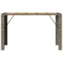 Hoher Gartentisch mit Oberfläche aus grauem PE-Rattan-Holz, 185x80x110 cm. von vidaXL, Gartentische - Ref: Foro24-368701, Pre...