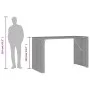 Hoher Gartentisch mit Oberfläche aus grauem PE-Rattan-Holz, 185x80x110 cm. von vidaXL, Gartentische - Ref: Foro24-368701, Pre...