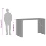 Mesa alta jardín superficie madera ratán PE gris 185x80x110 cm de vidaXL, Mesas de jardín - Ref: Foro24-368701, Precio: 268,5...