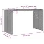 Hoher Gartentisch mit Oberfläche aus grauem PE-Rattan-Holz, 185x80x110 cm. von vidaXL, Gartentische - Ref: Foro24-368701, Pre...