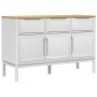 Aparador FLORO madera maciza de pino blanco 114x43x74 cm de vidaXL, Aparadores - Ref: Foro24-374024, Precio: 191,24 €, Descue...