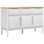 Aparador FLORO madera maciza de pino blanco 114x43x74 cm de vidaXL, Aparadores - Ref: Foro24-374024, Precio: 188,09 €, Descue...