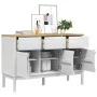 Aparador FLORO madera maciza de pino blanco 114x43x74 cm de vidaXL, Aparadores - Ref: Foro24-374024, Precio: 188,09 €, Descue...