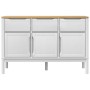 Aparador FLORO madera maciza de pino blanco 114x43x74 cm de vidaXL, Aparadores - Ref: Foro24-374024, Precio: 191,24 €, Descue...