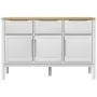 Aparador FLORO madera maciza de pino blanco 114x43x74 cm de vidaXL, Aparadores - Ref: Foro24-374024, Precio: 188,09 €, Descue...
