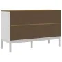 Aparador FLORO madera maciza de pino blanco 114x43x74 cm de vidaXL, Aparadores - Ref: Foro24-374024, Precio: 188,09 €, Descue...