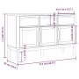 Aparador FLORO madera maciza de pino blanco 114x43x74 cm de vidaXL, Aparadores - Ref: Foro24-374024, Precio: 188,09 €, Descue...
