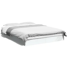 Estructura de cama madera de ingeniería blanca 120x200 cm de vidaXL, Camas y somieres - Ref: Foro24-842028, Precio: 100,04 €,...