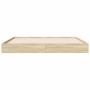 Estructura de cama madera de ingeniería roble Sonoma 150x200 cm de vidaXL, Camas y somieres - Ref: Foro24-842016, Precio: 90,...