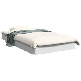 Estructura de cama madera de ingeniería blanca 100x200 cm de vidaXL, Camas y somieres - Ref: Foro24-842056, Precio: 64,32 €, ...