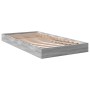 Estructura de cama madera de ingeniería gris Sonoma 100x200 cm de vidaXL, Camas y somieres - Ref: Foro24-842061, Precio: 64,3...