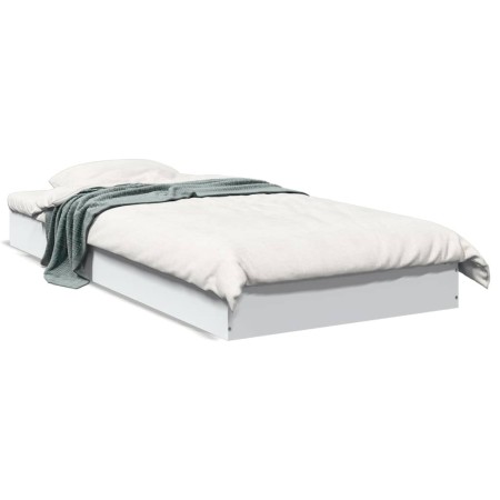 Estructura de cama madera de ingeniería blanca 90x200 cm de vidaXL, Camas y somieres - Ref: Foro24-842063, Precio: 80,78 €, D...