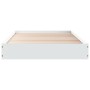 Estructura de cama madera de ingeniería blanca 90x200 cm de vidaXL, Camas y somieres - Ref: Foro24-842063, Precio: 80,78 €, D...