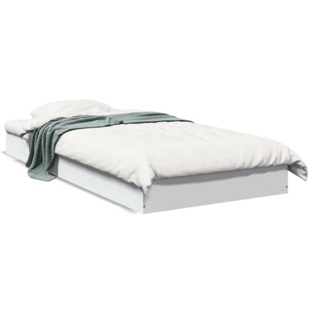 Estructura de cama madera de ingeniería blanca 75x190 cm de vidaXL, Camas y somieres - Ref: Foro24-842077, Precio: 60,27 €, D...