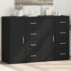 Aparadores 2 uds madera de ingeniería negro 59x39x80 cm by vidaXL, Sideboards - Ref: Foro24-3276631, Price: 198,17 €, Discoun...