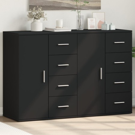 Aparadores 2 uds madera de ingeniería negro 59x39x80 cm de vidaXL, Aparadores - Ref: Foro24-3276631, Precio: 201,31 €, Descue...